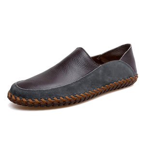 Chaussures Mocassins Personnalisables Logo Grande Taille en Pur Cuir Véritable Cousues Main pour Hommes Conduite et Marche Décontractée - Product Image 2