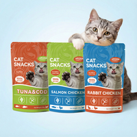 Produits naturels, nourriture humide pour chat 100% naturelle, saveur lapin et poulet, sachets de friandises pour mousse, 85g, friandises pour animaux de compagnie