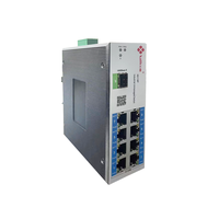 Din Rail mount 1 GE Fiber 8 GE port tembaga PoE DC 48V tidak terkelola Industri Gigabit Ethernet Switch ketersediaan stok