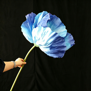 Fleur artificielle géante en soie de 50 cm, rose/violette/blanche/rouge/jaune, coquelicot pour <span class=keywords><strong>jardin</strong></span>, hôtel, bureau, accessoires de photographie - Product Image 2