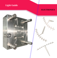 Composant de guide de lumière en PC PMMA moulé par injection, prisme optique de transmission de précision pour machine à café, fabricant unique