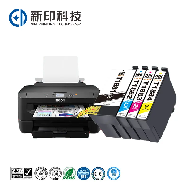 EPSON T1881-4 mürekkep kartuşları için uyumlu WF-3641/WF-7621/WF-7111 yazıcı kartuşu T1881 T1882 T1883 T1884 T188