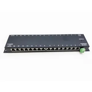 SunSoont 1000M Multi 16port PoE Injector Power Over Ethernet to Any Switch Use with External Power supplier