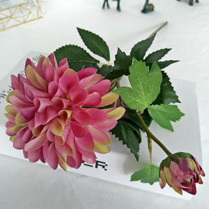 Flores de Seda Dahlia con Pompón al por Mayor, Flores Artificiales con Capullo para Arreglos Florales y Decoración de Bodas - Product Image 6
