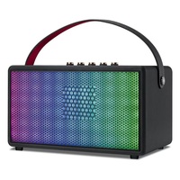 Haut-parleur de karaoké double haute puissance 200W 15 pouces avec lumière LED RGB DJ pour boîte en bois portable 5.3