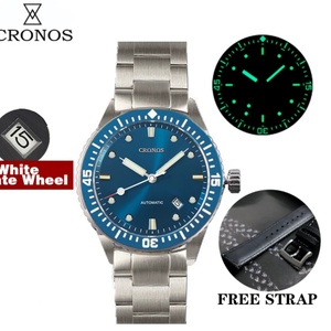 Reloj Cronos L6011MDiver para Hombre, Esfera Sunray Fifty, Fecha Automática, NH35, Resistente al Agua 200M, Bisel de Cerámica, Brazalete - Product Image 2