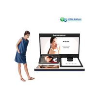 Présentoir acrylique personnalisé étagères lcd smart promotion de la publicité au détail présentoir comptoir de magasin supermarché supports de table