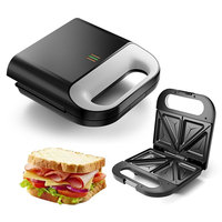 Aifa Machine à sandwich 4 tranches 3 en 1 Machine à gaufres pour panini grill avec assiettes détachables antiadhésives Machine à préparer le petit-déjeuner