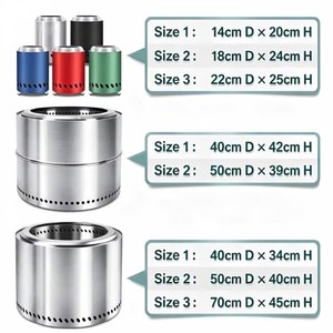 Brasero à <span class=keywords><strong>bois</strong></span> OEM en acier inoxydable sans fumée pour camping, vente en gros - Product Image 3