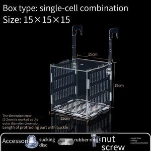 Acquario acrilico di lusso moderno per la forma rettangolare Bettas con gancio o ventosa opzione separatore di isolamento domestico - Product Image 6