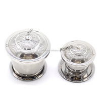 Bola infuser teh jaring halus bentuk bunga baja tahan karat untuk alat dapur bumbu