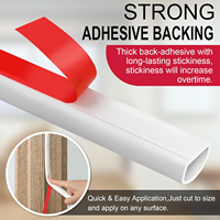 Bande de joint de dénudage de porte en caoutchouc de silicone en forme de D bande d'isolation étanche auto-adhésive pour cadre de porte et fenêtre