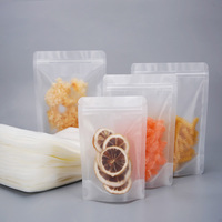 Pochette sur support transparente personnalisée sac en plastique à fermeture éclair emballage alimentaire de collation étanche à l'humidité sac de pochette en plastique refermable refermable