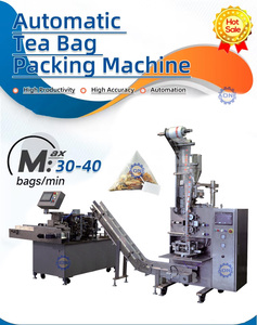 Bên trong và bên ngoài túi trà tam giác siêu âm túi trà máy đóng gói PLC màn hình cảm ứng túi trà Máy chuỗi và Tag - Product Image 2