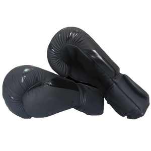 Top vente MMA gants de boxe demi-doigt Gel rembourré intérieur main Wrap fermeture à lacets PU + PE matériel confortable pour l'entraînement - Product Image 6