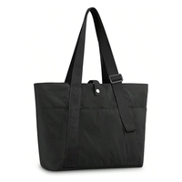 Sac fourre-tout en nylon prêt à être expédié pour femmes, logo personnalisé, grande capacité, multi-poches, fermeture éclair, sac à bandoulière, vente en gros pour le travail, la gym, les voyages