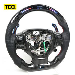 พวงมาลัยคาร์บอนไฟเบอร์แท้ TDD พร้อมไฟ LED สำหรับ Lexus IS IS250 IS250C IS300 IS300C IS350 IS350C F SPORT ปี 2005-2011 - Product Image 4