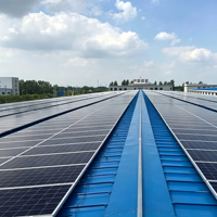 Système d'installation photovoltaïque solaire optimisé à faible capacité de charge avec contrepoids personnalisés pour bâtiments anciens et terrains ouverts 20-25
