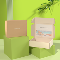 Caja de Cartón Corrugado Kraft para Envíos Postales, Impresión Personalizada, Embalaje de Regalos de Lujo para Cosméticos y Maquillaje