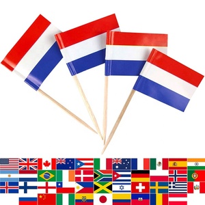 Hà Lan tăm cờ Hà Lan mini nhỏ cupcake Topper cờ gỗ Picks - Product Image 2