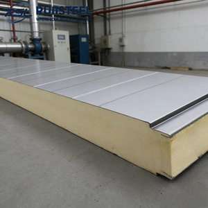 Panneaux sandwich en mousse PU isolante thermiquement pour l'extérieur et l'intérieur, revêtement mural en polyuréthane et métal - Product Image 1