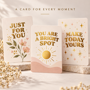 Biglietti di Auguri Personalizzati con Lamina d'Oro, Design Floreale Boho, 'Una Piccola Gioia per Te', Biglietti di Ringraziamento per Confezioni Regalo - Product Image 3