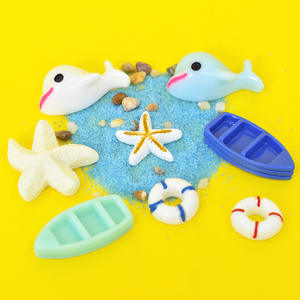 Cabujón de Resina con Diseño de Estrella de Mar, Ancla de Barco y Flotador Salvavidas, Temática Marina, para Decoración DIY - Product Image 3