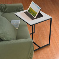 Mesa auxiliar en forma de C con envío gratis de La UE, mesa auxiliar de mármol, mesa decorativa para sofá, cama, sillón reclinable
