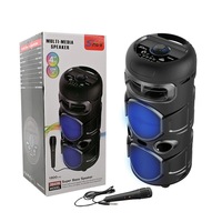 Haut-parleur portable BT 15W lecteur audio DJ sans fil alimentation cc radio domestique karaoké extérieur lecteur audio portable