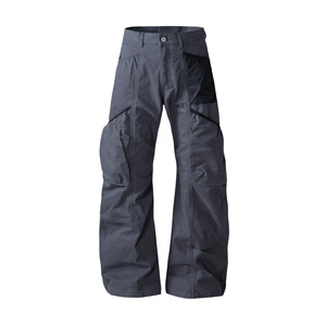 [JMWH] COUPURE Pantalon cargo court en coton durable, taille mi-haute, braguette zippée, devant plissé, multi-poches croisées, pour le travail et les jardiniers - Product Image 6