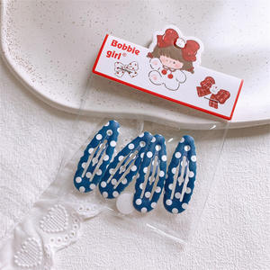 ชุดคลิปหนีบผมหน้าม้า<span class=keywords><strong>สั้น</strong></span>สำหรับเด็ก<span class=keywords><strong>ผู้หญิง</strong></span>แนวหวานคลิปหนีบ<span class=keywords><strong>ผม</strong></span>เด็กลายจุดน้ำหยด - Product Image 4