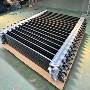 Clôture de jardin en métal en gros, balustrade extérieure résistante aux intempéries, panneaux en acier galvanisé et clôture en <span class=keywords><strong>fer</strong></span> <span class=keywords><strong>forgé</strong></span> de 80 <span class=keywords><strong>cm</strong></span> de haut - Product Image 5