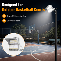 Projecteurs LED d'extérieur dédiés aux terrains de basketball, étanches IP65, sur poteau haut, haute efficacité lumineuse, télécommande