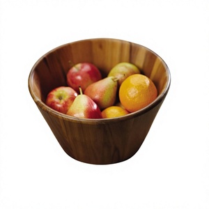 Bol en bois pour fruits et légumes de qualité supérieure, taille et forme personnalisées, ustensile de cuisine, bol de service - Product Image 1