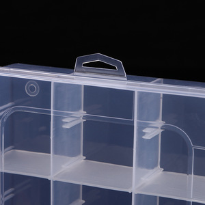 Boîte de rangement en plastique transparent à 12 compartiments avec séparateurs amovibles pour l'organisation des articles de pêche et de la papeterie - Product Image 4