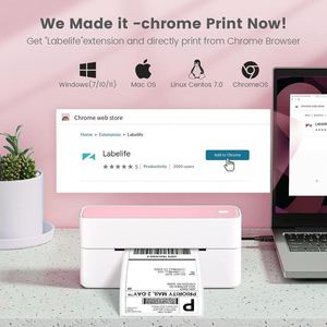 Phomemo เครื่องพิมพ์ฉลาก PM241-BT 4x6เครื่องพิมพ์แบบพกพาด้วยความร้อนสำหรับจัดส่งแพคเกจการจัดส่งสินค้า - Product Image 4