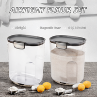 Ensemble de 2 boîtes de conservation hermétiques en plastique transparent Progressif International ProKeeper+ avec accessoires magnétiques pour rangement de cuisine