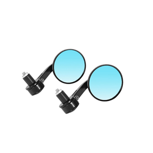 Rétroviseurs universels pour <span class=keywords><strong>moto</strong></span> CNC 7/8 ", bout de la barre de poignée, miroir arrière, bleu, 2 pièces - Product Image 2