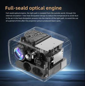 Projecteur vidéo intelligent 3D grand <span class=keywords><strong>écran</strong></span>, WiFi <span class=keywords><strong>6</strong></span>, Bluetooth, natif 1080P 4K, LED portable, home cinéma, Android 12, entièrement étanche - Product Image 5