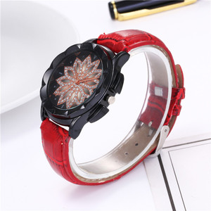 <span class=keywords><strong>Montre</strong></span>-<span class=keywords><strong>bracelet</strong></span> à quartz avec strass pour <span class=keywords><strong>femme</strong></span> avec grand cadran en cristal diamant fleur <span class=keywords><strong>Bracelet</strong></span> en <span class=keywords><strong>cuir</strong></span> dames Relogio Feminino - Product Image 2
