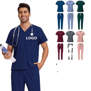 Uniformes de Enfermería Personalizados con Logotipo para Hombre, Conjuntos de Uniformes Médicos, Camisas de Manga Corta y Pantalones, Trajes de Enfermera - Product Image 1