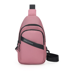 Men's Fashionable <b>Black</b> Oxford Material Waterproof Chest Shoulder Travel Sling <b>Bag</b> USB Zipper Closure Portable Business Outdoor - Product Image 3