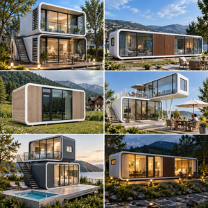 Maison capsule spatiale en structure acier préfabriquée, panneaux sandwich, idéale pour appartement, maison <span class=keywords><strong>d</strong></span>'hôtes, bureau de jardin, ou pièce de jardin. - Product Image 5