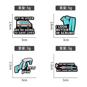 Sming Pins je regarde mieux dans Scrubs émail broches <span class=keywords><strong>Ambulance</strong></span> seringue médicale broche sac à dos revers Badge drô<span class=keywords><strong>le</strong></span> bijoux cadeau - Product Image 6