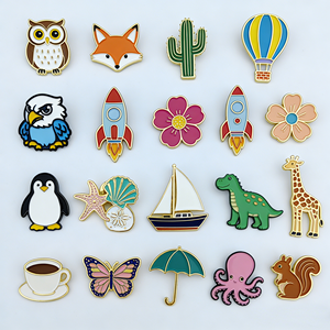 Broches mignonnes en émail personnalisées, badges de dessin animé, épingles de revers, badges vierges en métal, épingles en émail dur et souple, fabrication chinoise, sans minimum de commande en gros - Product Image 1
