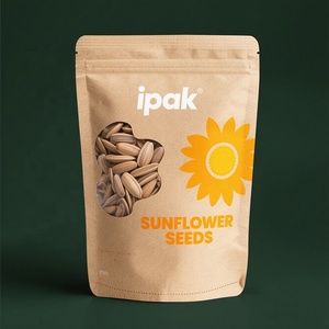 Nắp kéo thực phẩm thân thiện với môi trường bao bì Dây Kéo Túi doypack <span class=keywords><strong>Ziplock</strong></span> Nâu Giấy Thủ Công đứng lên túi với cửa sổ - Product Image 5