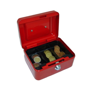 Key lock steel Money box with cash tray