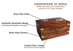 Küçük Hayvan Külleri İçin Gül Ağacı Kişiselleştirilmiş Evcil Hayvan Urnası, Kedi Severler İçin Sempati Hediyesi - Product Image 3