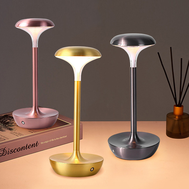 High Quality Portable Modern Desk Table Lamp with Korean Lampshade USB Rechargeable and Dimmable Feature for Living Room Decor