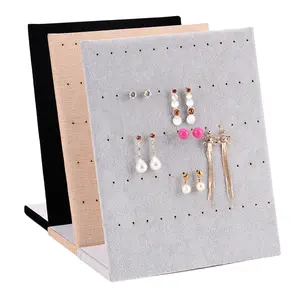 Gray color Jewelry L shape jewellery earrings holding board earring display stand